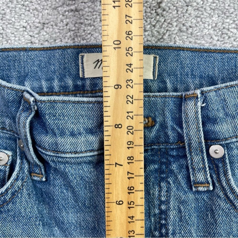 Madewell Perfect Vintage Jeans Women's 23 Blue Straight Mid-Rise Distressed - Picture 9 of 12